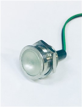 Segnalatore luminoso in ottone cromato con 3 LED HF luce bianca
