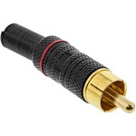 Spina RCA metallica nera-dorata con