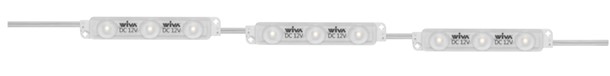 Led modulari 12Vdc, 3 led per modulo 6000K, 95 lumen per modulo
