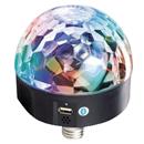 Sfera a LED con attacco E27 con effetti speciali luminosi e USB