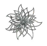 Fiore in argento con clip 14x5cm