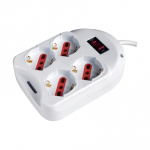 Multipresa 4posizioni 10/16/Schuko con interruttore