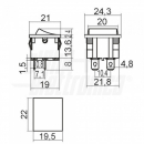 Interruttore ON/OFF nero 2P 3A-250V 4 terminali faston 4.8