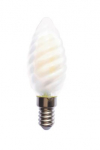 Lampadina LedTortiglione 4W 4000k vetro frost 450lm