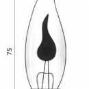 Lampadine oliva effetto fiamma 3W 230V E14 14X74
