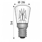 Lampadina per forni E14 220-240 15W