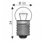 Lampadina E10 11X24 2,5V 0,5W