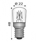 Lampadina per forno E14 15W 220-240V