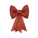 Fiocco glitter rosso h 14cm