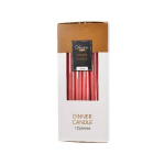 Box 12 candele Christmas red h 25cm