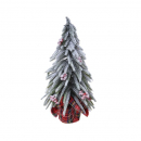 Albero innevato con bacche rosse h 35cm diametro 20cm