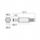 Spina HQ 5,5-2,35 G/Cavo PVC