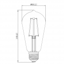 Lampadina Led5.4W=34W 380Lm2500K E27 Dimmerabile