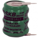 Batterie bottone 3,6V 80ma NI-MH 2P