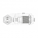 Pulsante antivandalo 16mm bistabile 1P-ON/ON-5A 250Vac 3term.saldare