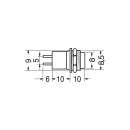 Pulsante n.c. nero 0,5A 250V con autoritorno