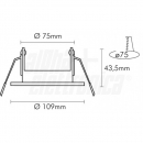 Supporto con ghiera orientabile 83mm
