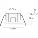 Supporto con ghiera orientabile 83mm