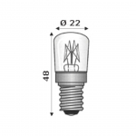 Lampadina per forni microonde 15W E14 220-240V