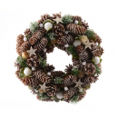 Ghirlanda con pigne stelline glitter