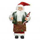 Babbo Natale con bicchiere e bottiglia h 45cm