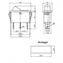 Deviatore unipolare nero on-off-on 20A 125V AC; 15A 250V AC; 35A 12VDC