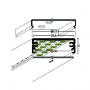 Profilo alluminio 2mt anodizzato