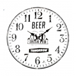 Orologio bombato in metallo 40cm Beer- Irish pub