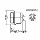 Spina microfonica 5p. pannello