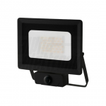 Faro con sensore nero 30W 4000K IP65 con 30cm di cavo