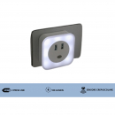 Punto luce Led con crepuscolare 2 prese USB, 100 Lumen