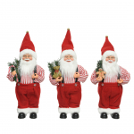 Babbo Natale con vestitio a righe h 30cm