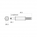 Presa alimentazione 5,5-2,1 mm con guidacavo