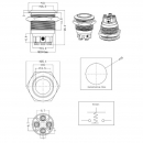 Pulsante antivandalo (ON)OFF 19mm Led Bianco, 12V