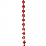 Ghirlanda di perline color rosso 10mt diametro 0,8cm