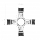 Connettore/giuntacavo 4 vie x 3poli 24A 450V IP68