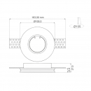 Supporto in gesso ceramico da incass diametro 100mm