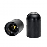 Portalampada plastica E27 nero