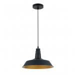 Lampadario pendente 1xE27 nero