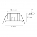 Supporto lucido per lampada Led 83x83mm attacco non incluso