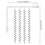 Tenda 10 Discese da 3m con 30 LED bianco freddo