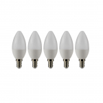 Confezione 5 lampade oliva led E14 6W 6500K