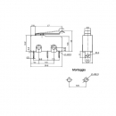 Deviatore miniatura a levetta curva microswitch 250V 3A